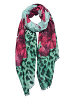 Clayre & Eef Écharpe 70*180 cm vert JZSC0430GR