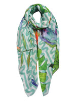 Clayre & Eef Écharpe 70*180 cm vert JZSC0431