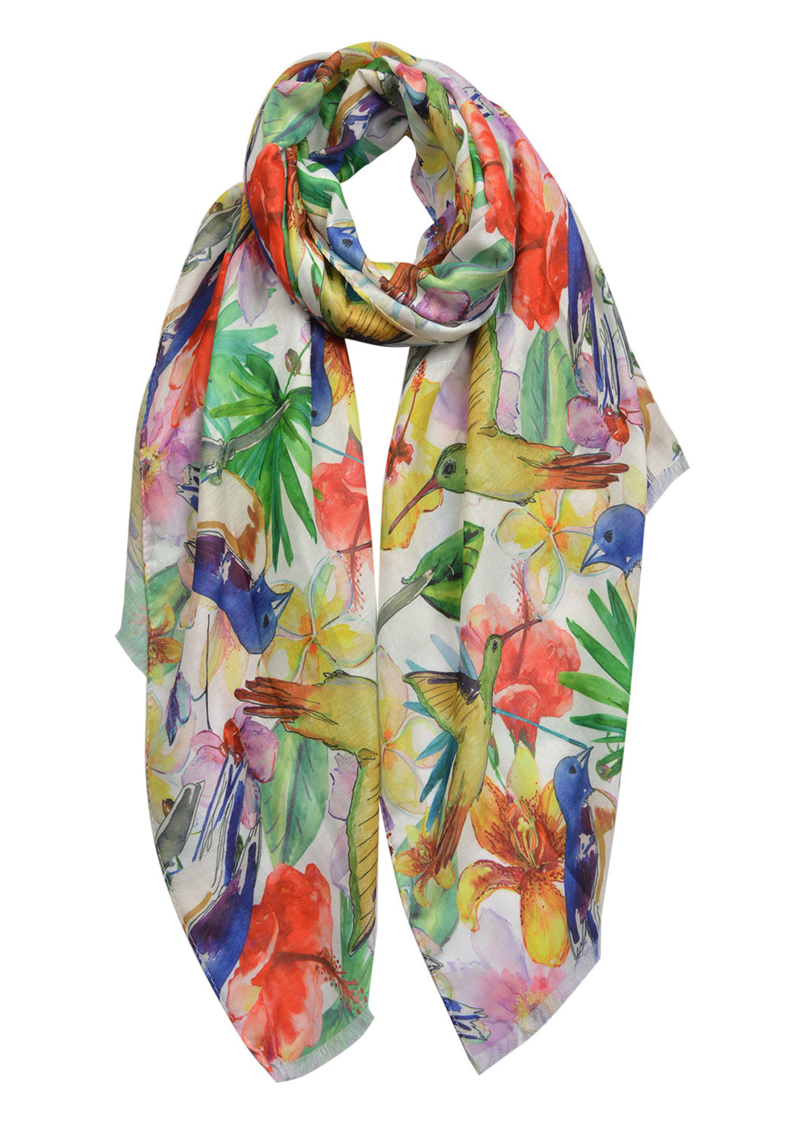 Clayre & Eef Écharpe 70*180 cm multi couleurs JZSC0433