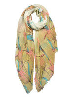 Clayre & Eef Écharpe 90*180 cm jaune JZSC0437Y