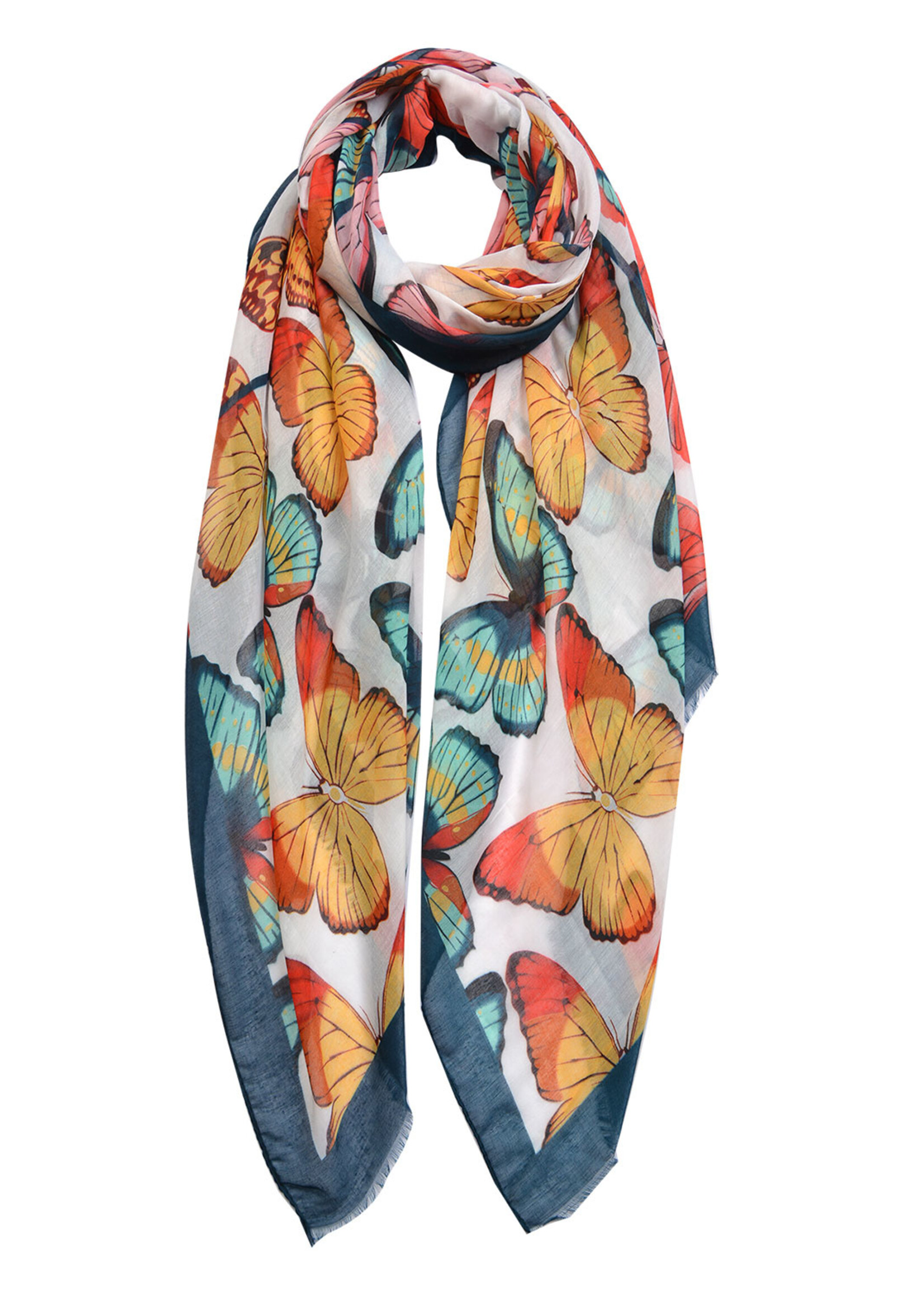 Clayre & Eef Écharpe 70*180 cm vert JZSC0452GR