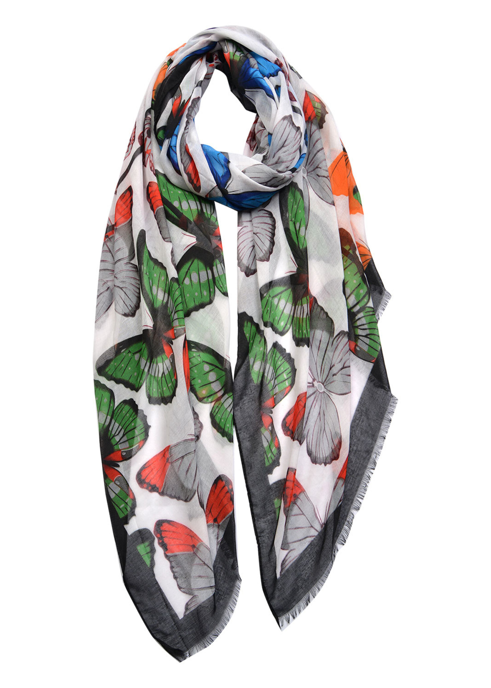 Clayre & Eef Écharpe 70*180 cm noir JZSC0452Z