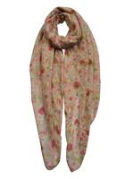 Clayre & Eef Sjaal 80*180 cm kaki JZSC0455KH