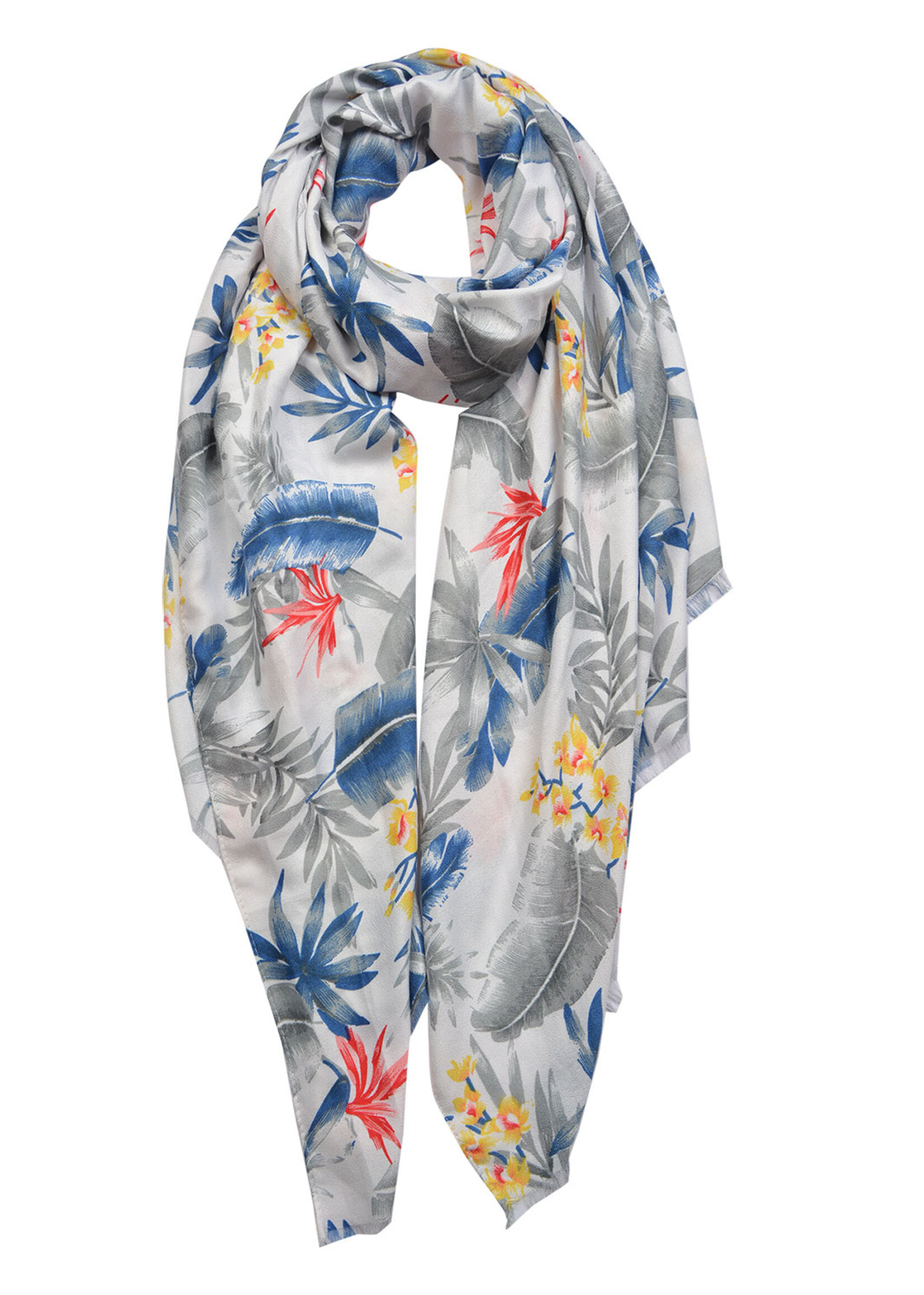 Clayre & Eef Écharpe 80*180 cm gris JZSC0463G