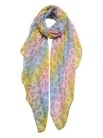 Clayre & Eef Écharpe 90*180 cm jaune JZSC0468Y