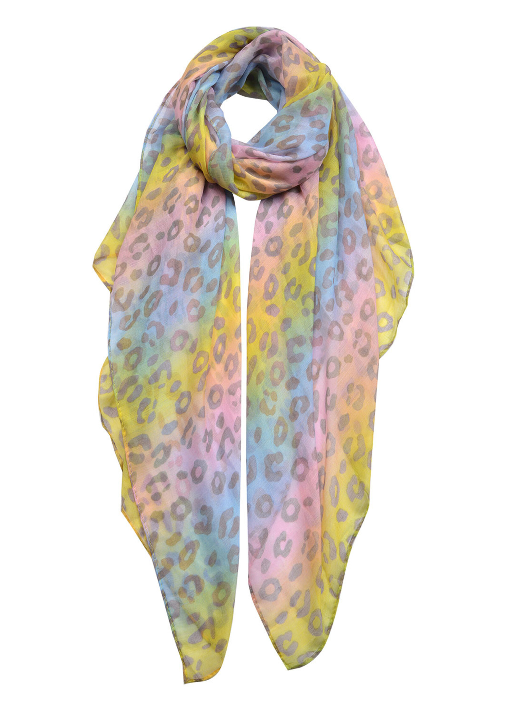 Clayre & Eef Écharpe 90*180 cm jaune JZSC0468Y