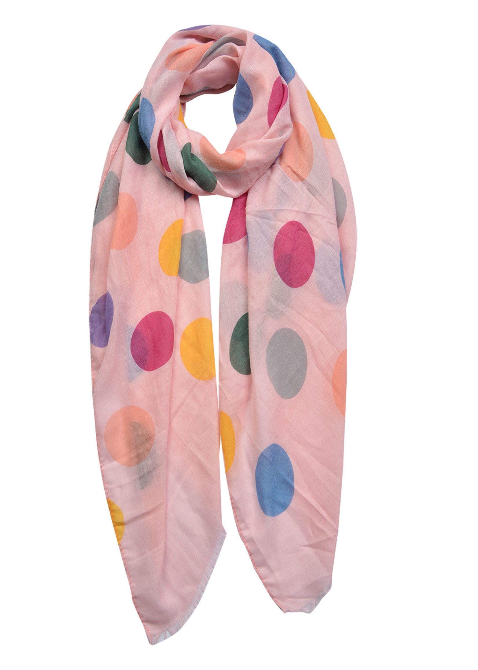 Clayre & Eef Sjaal 90*180 cm roze JZSC0471P