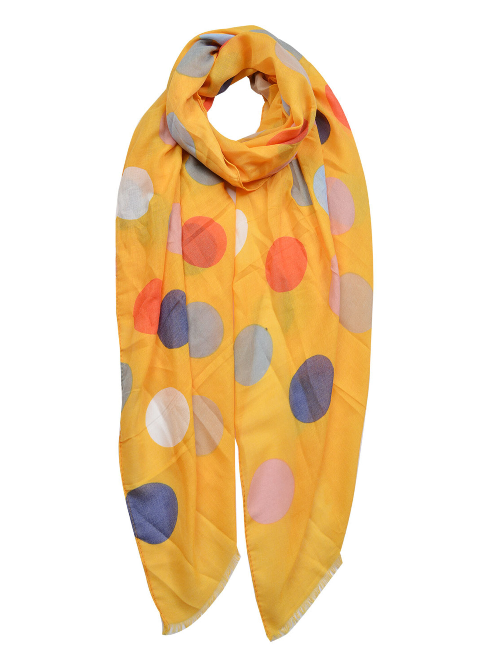 Clayre & Eef Écharpe 90*180 cm jaune JZSC0471Y