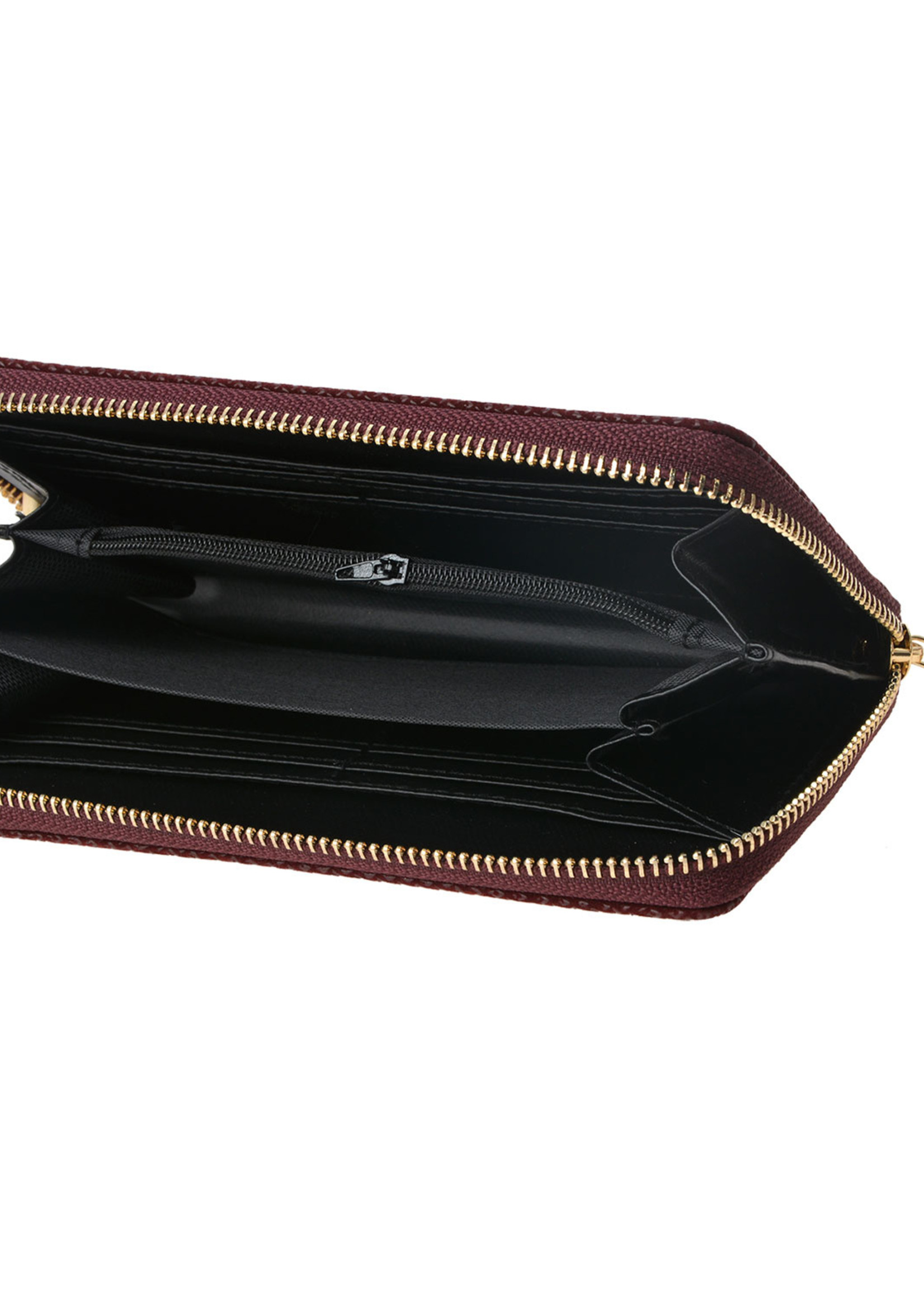 Clayre & Eef Portemonnee 19*10 cm bordeaux JZWA0068BU