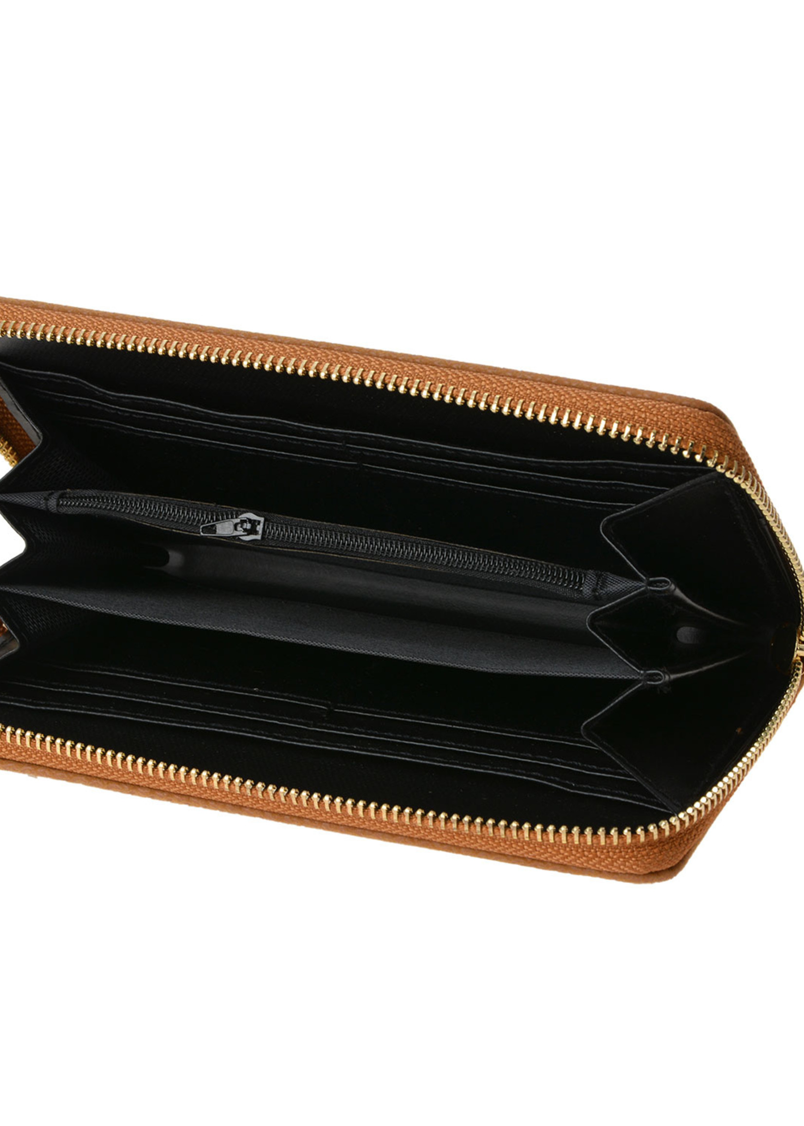 Clayre & Eef Portemonnee 19*10 cm kaki JZWA0068KH