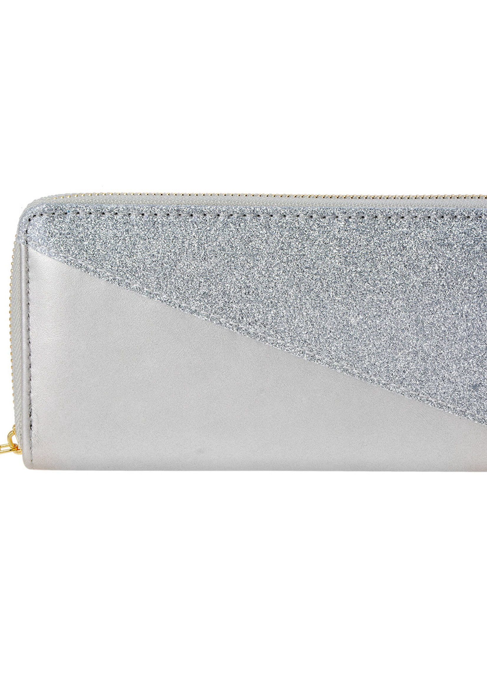 Clayre & Eef Porte-monnaie 19*10 cm couleur argentée MLPU0279