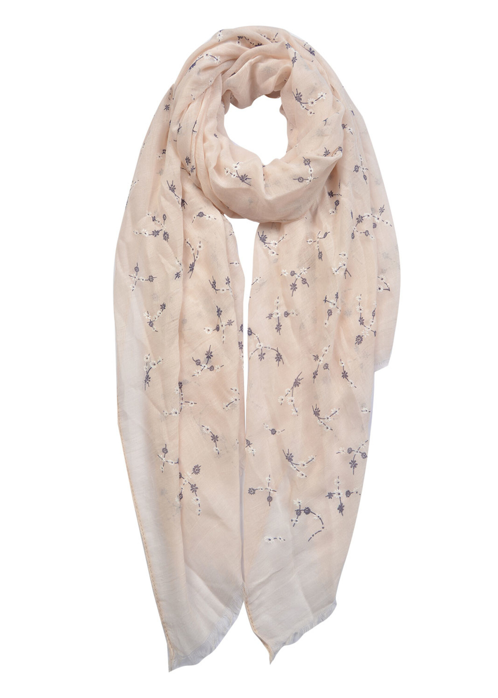 Clayre & Eef Écharpe 70*180 cm beige MLSC0380N