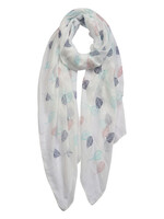 Clayre & Eef Écharpe 70*180 cm blanc MLSC0383W