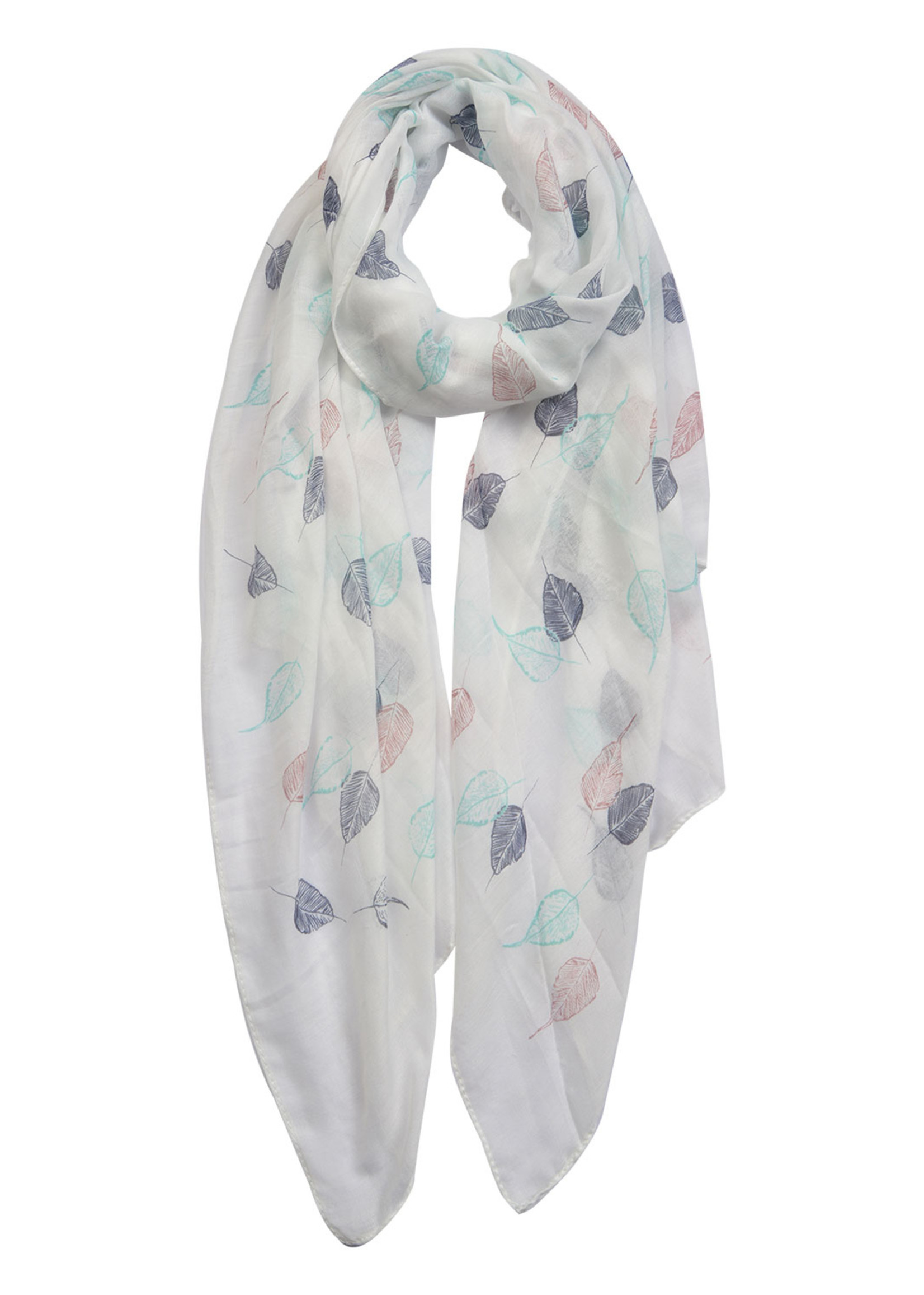 Clayre & Eef Écharpe 70*180 cm blanc MLSC0383W