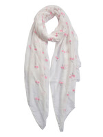 Clayre & Eef Écharpe 70*180 cm blanc MLSC0385W