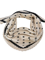 Clayre & Eef Sjaal 70*70 cm wit/zwart MLSC0394