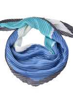 Clayre & Eef Écharpe 70*70 cm bleu MLSC0396