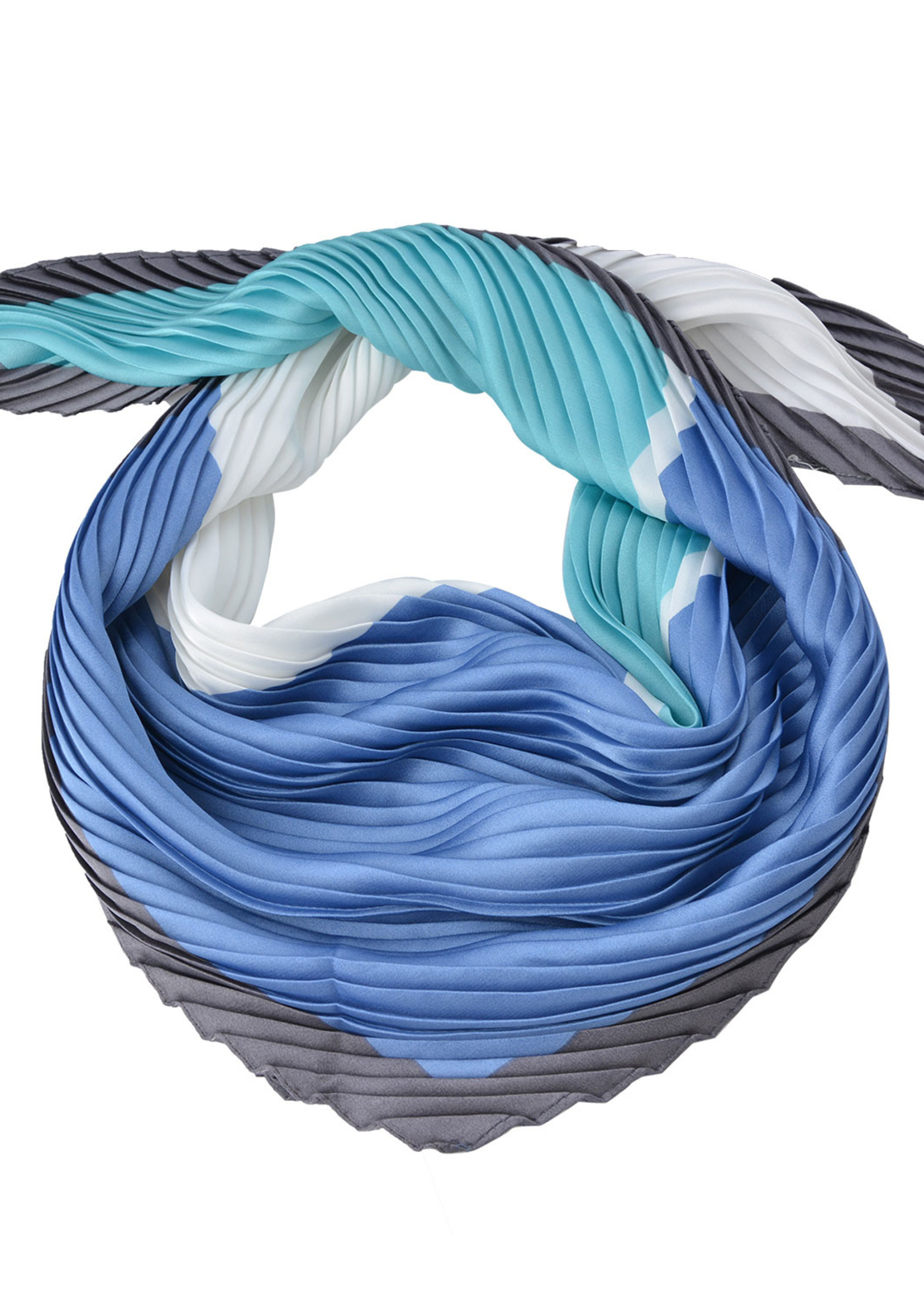 Clayre & Eef Sjaal 70*70 cm blauw MLSC0396