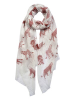 Clayre & Eef Écharpe 70*180 cm blanc MLSC0405W