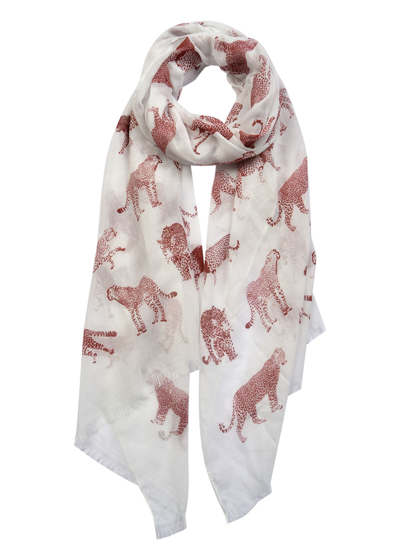 Clayre & Eef Écharpe 70*180 cm blanc MLSC0405W