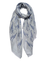 Clayre & Eef Écharpe 70*180 cm gris MLSC0407G