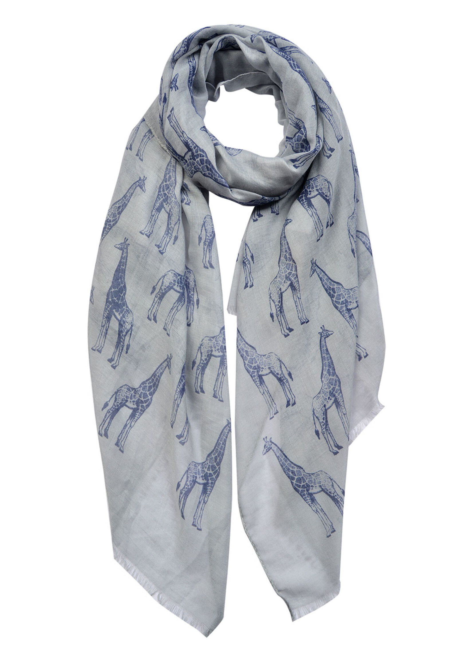 Clayre & Eef Sjaal 70*180 cm grijs MLSC0407G