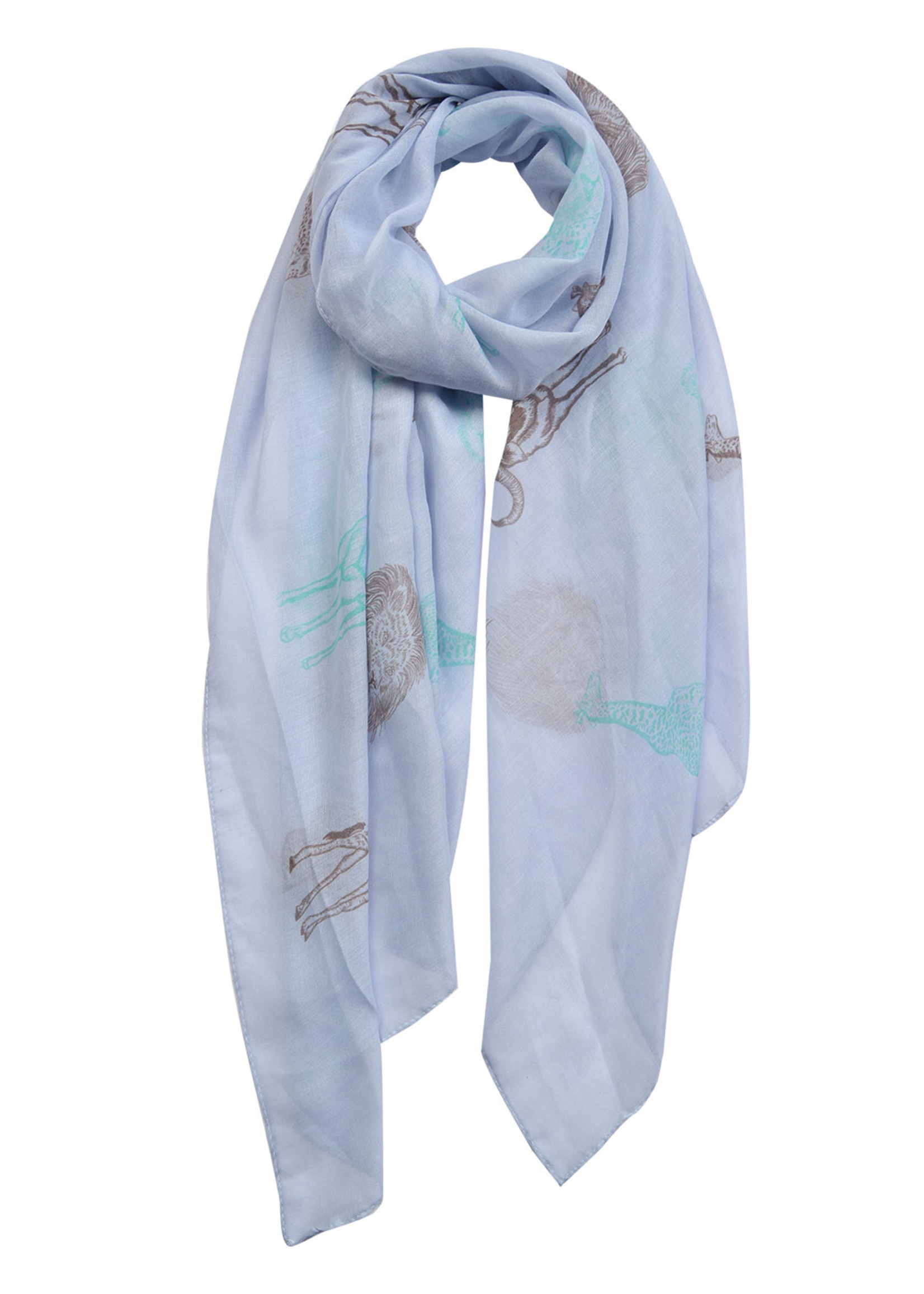 Clayre & Eef Sjaal 70*180 cm grijs MLSC0409G