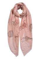Clayre & Eef Écharpe 70*180 cm rose MLSC0409P