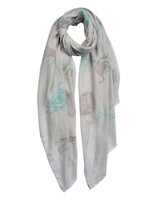 Clayre & Eef Sjaal 70*180 cm grijs MLSC0411