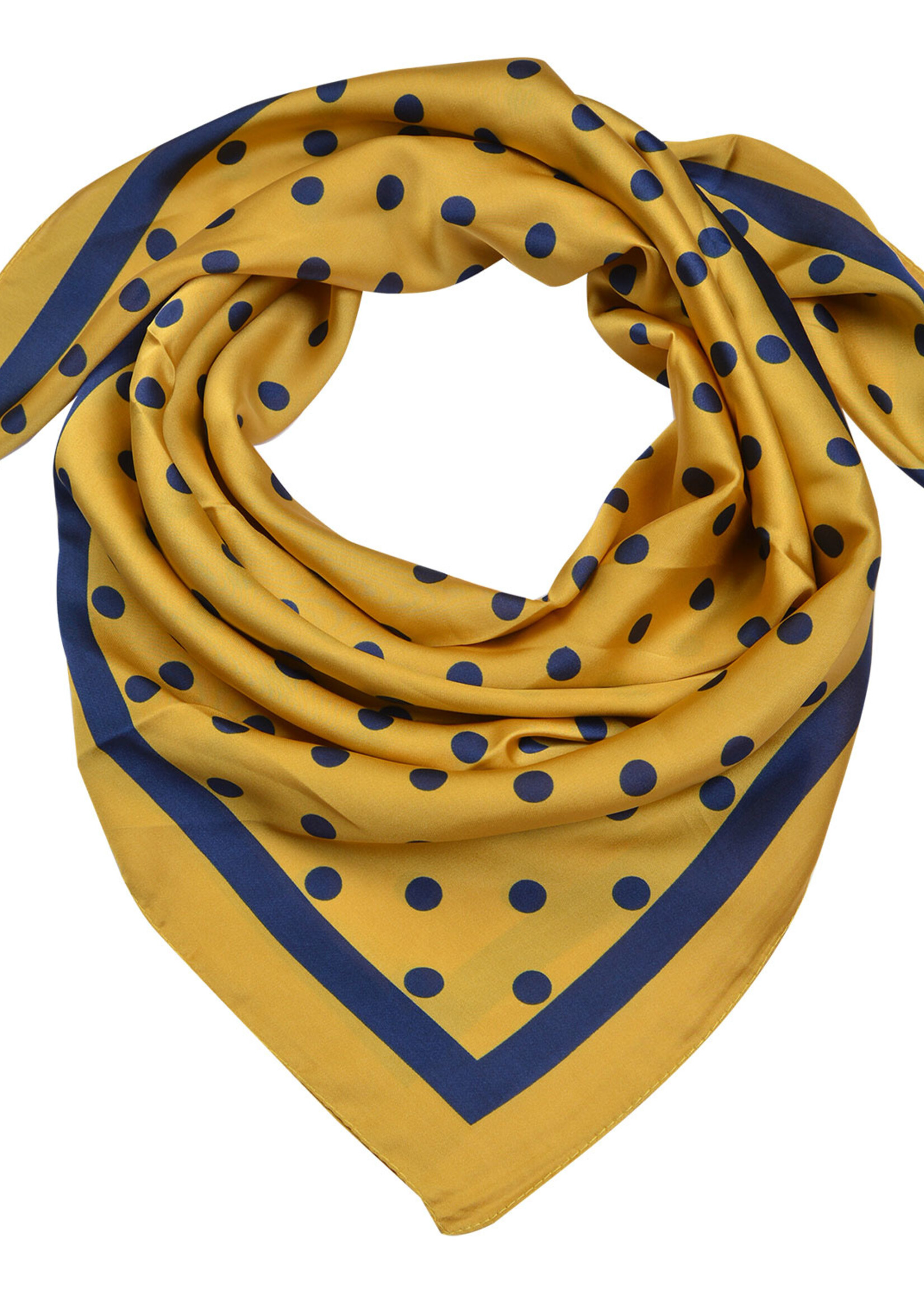 Clayre & Eef Écharpe 90*90 cm jaune MLSC0413Y