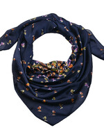 Clayre & Eef Écharpe 110*110 cm bleu MLSC0419BL