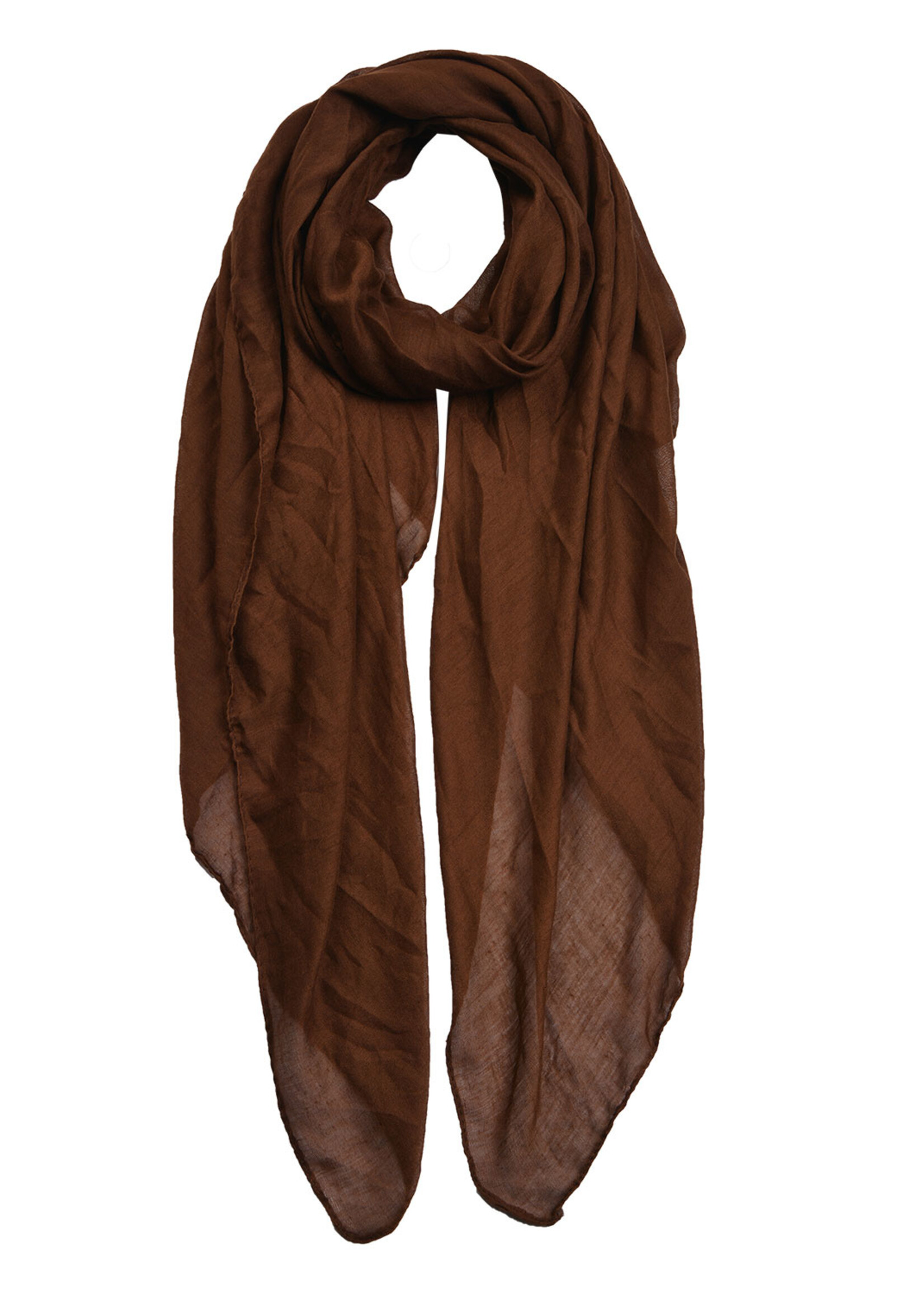 Clayre & Eef Sjaal 80*180 cm bruin MLSC0420CH