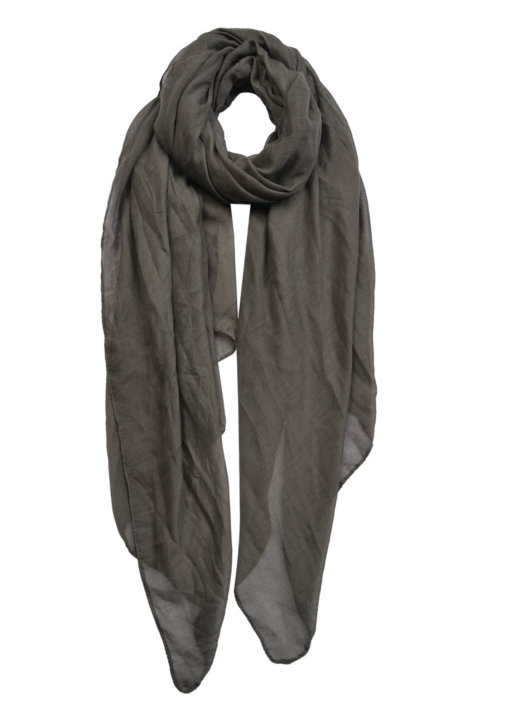 Clayre & Eef Sjaal 80*180 cm grijs MLSC0420DG