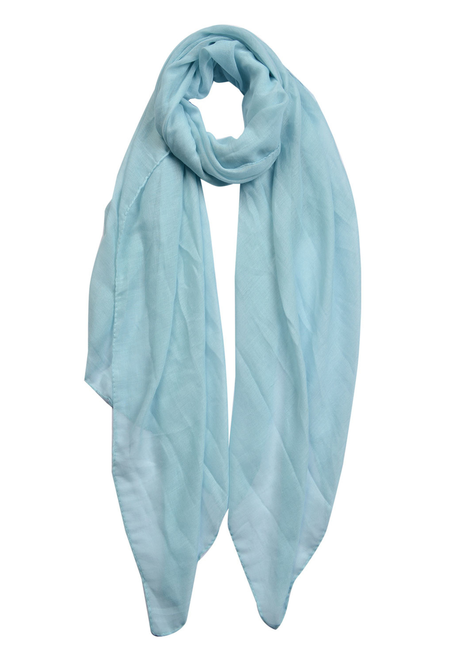 Clayre & Eef Écharpe 80*180 cm bleu MLSC0420LBL