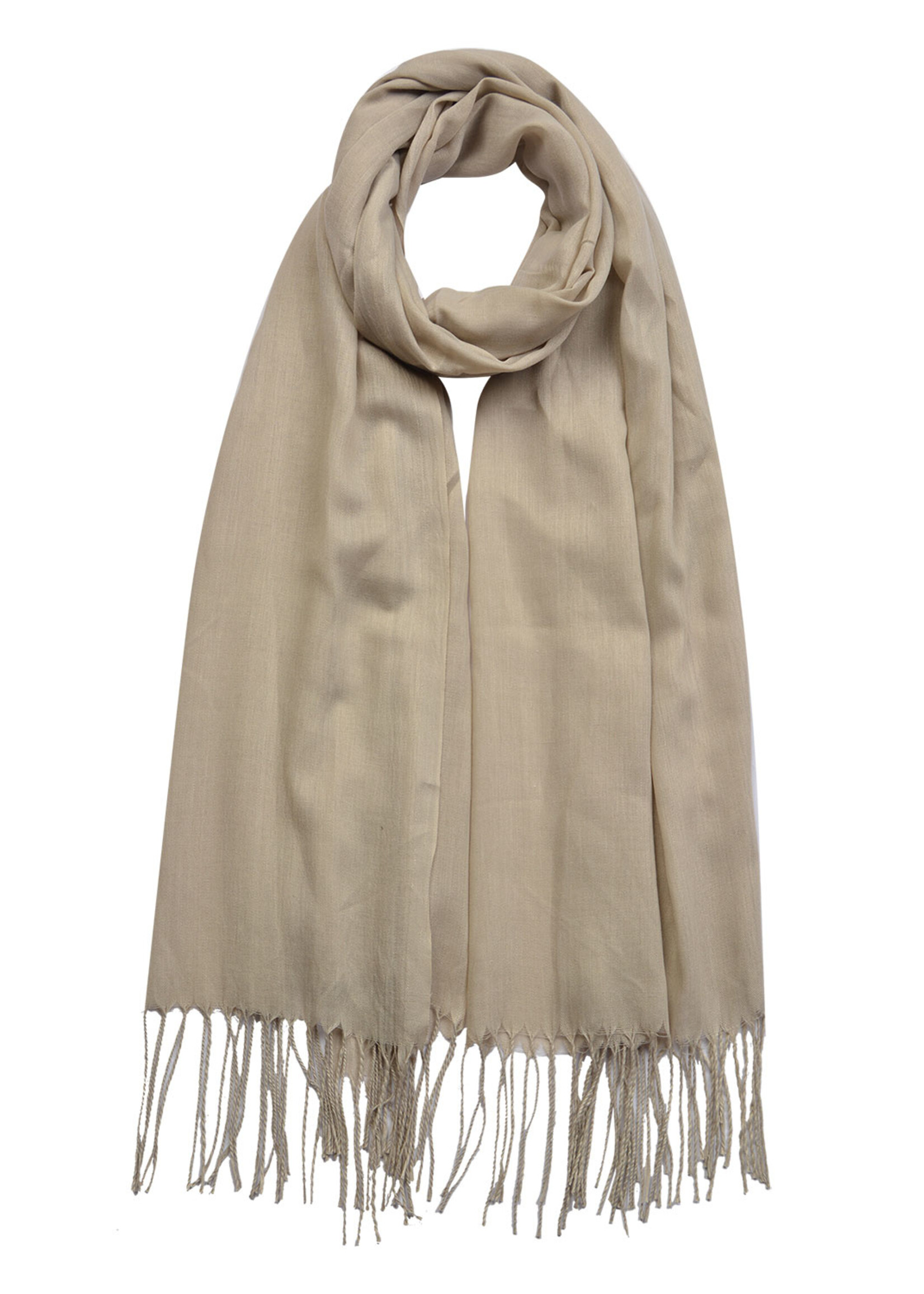 Clayre & Eef Écharpe 70*170 cm kaki MLSC0421KH