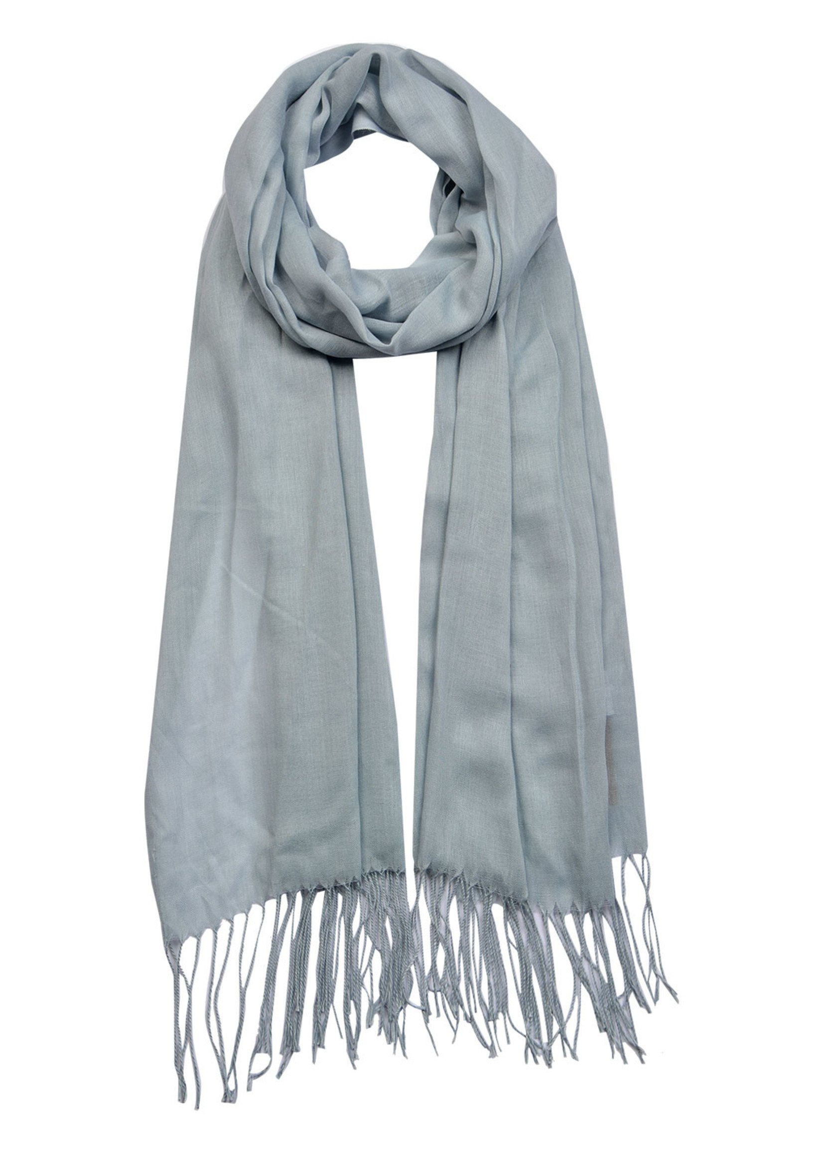 Clayre & Eef Sjaal 70*170 cm licht grijs MLSC0421LG