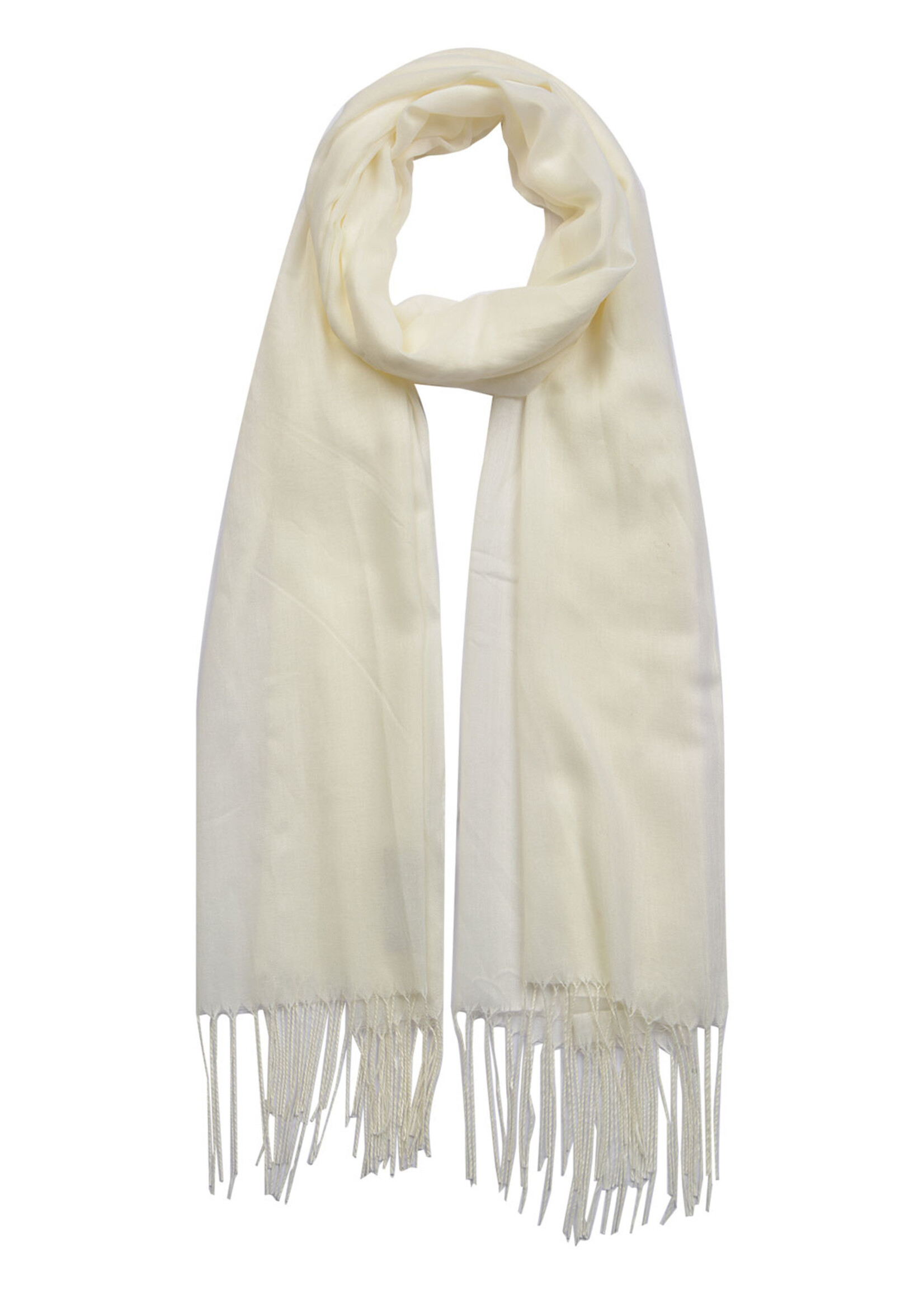 Clayre & Eef Écharpe 70*170 cm blanc MLSC0421W