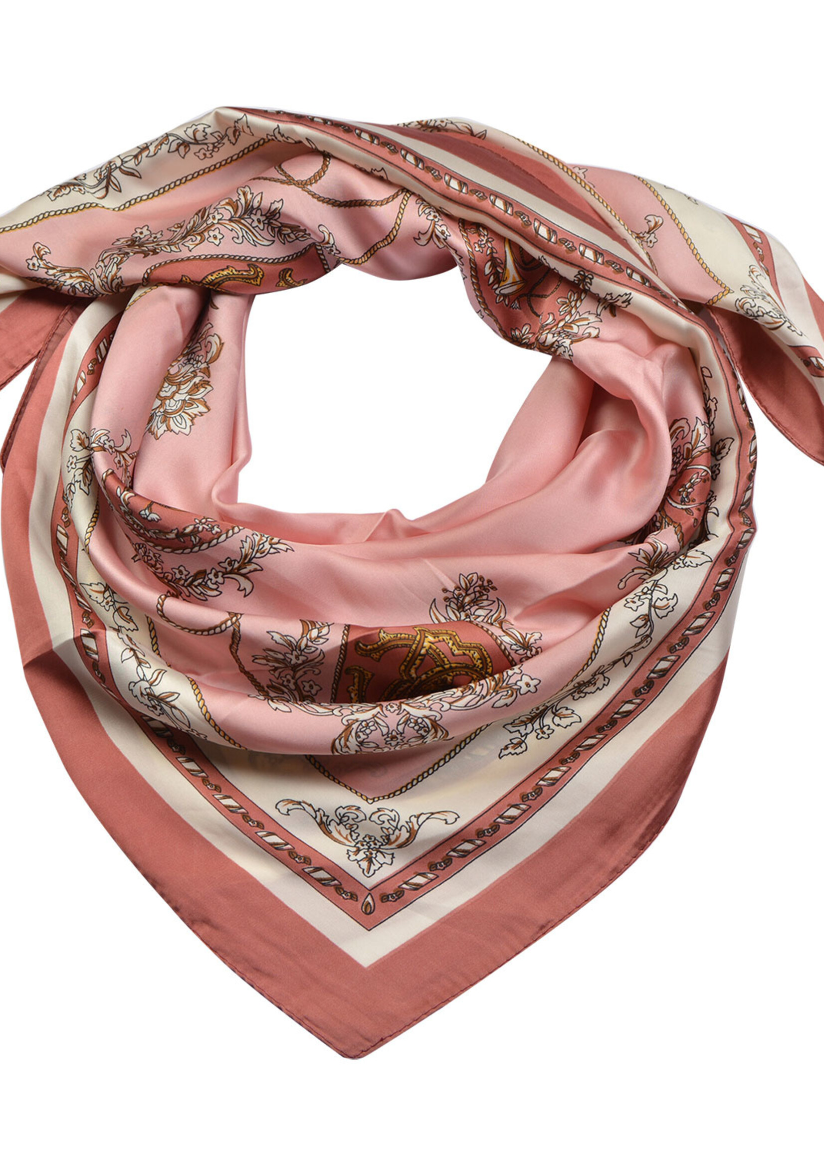 Clayre & Eef Écharpe 90*90 cm rose MLSC0425P