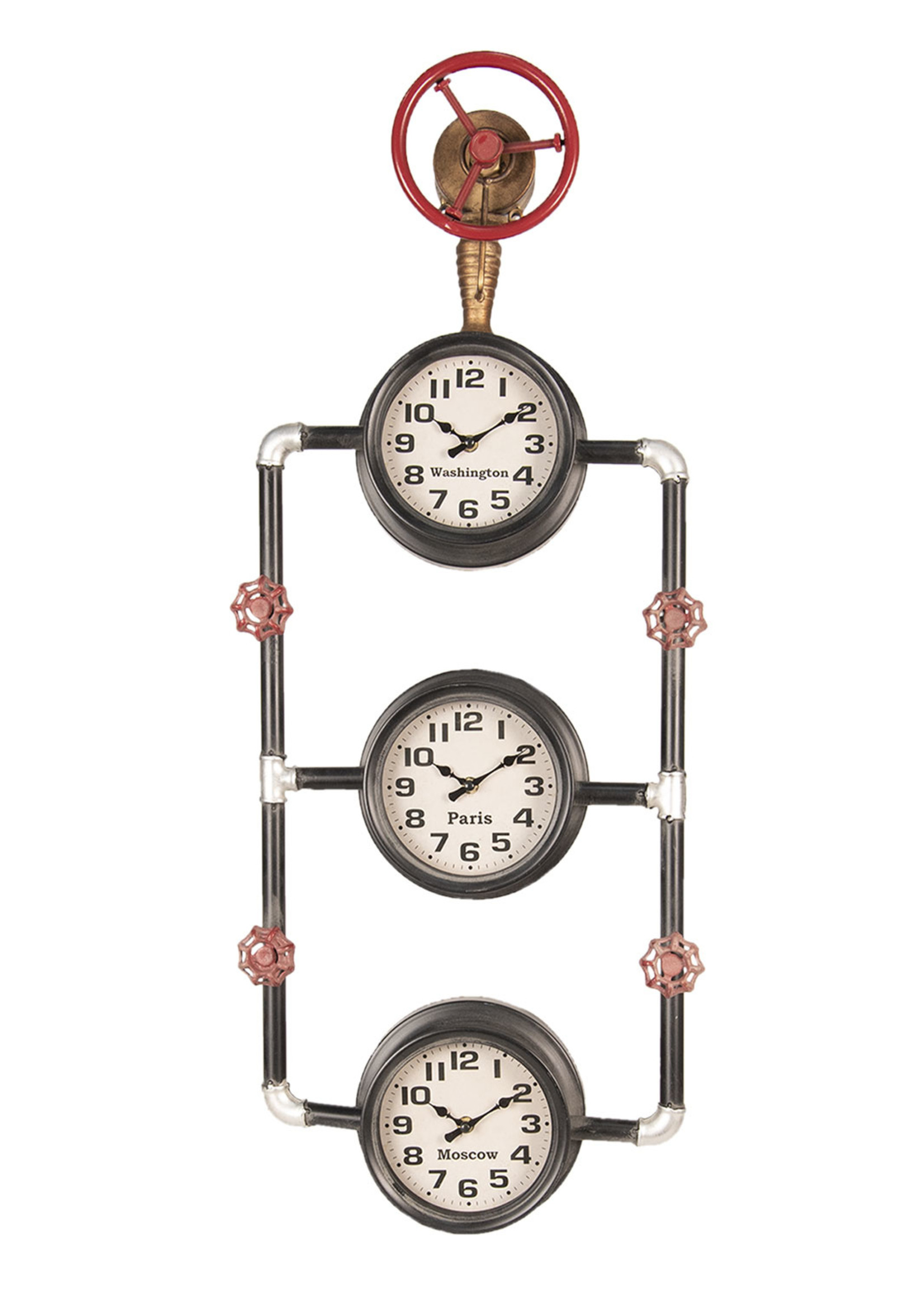 Clayre & Eef Horloge murale 37*11*92 cm / 3*AA 5KL0161