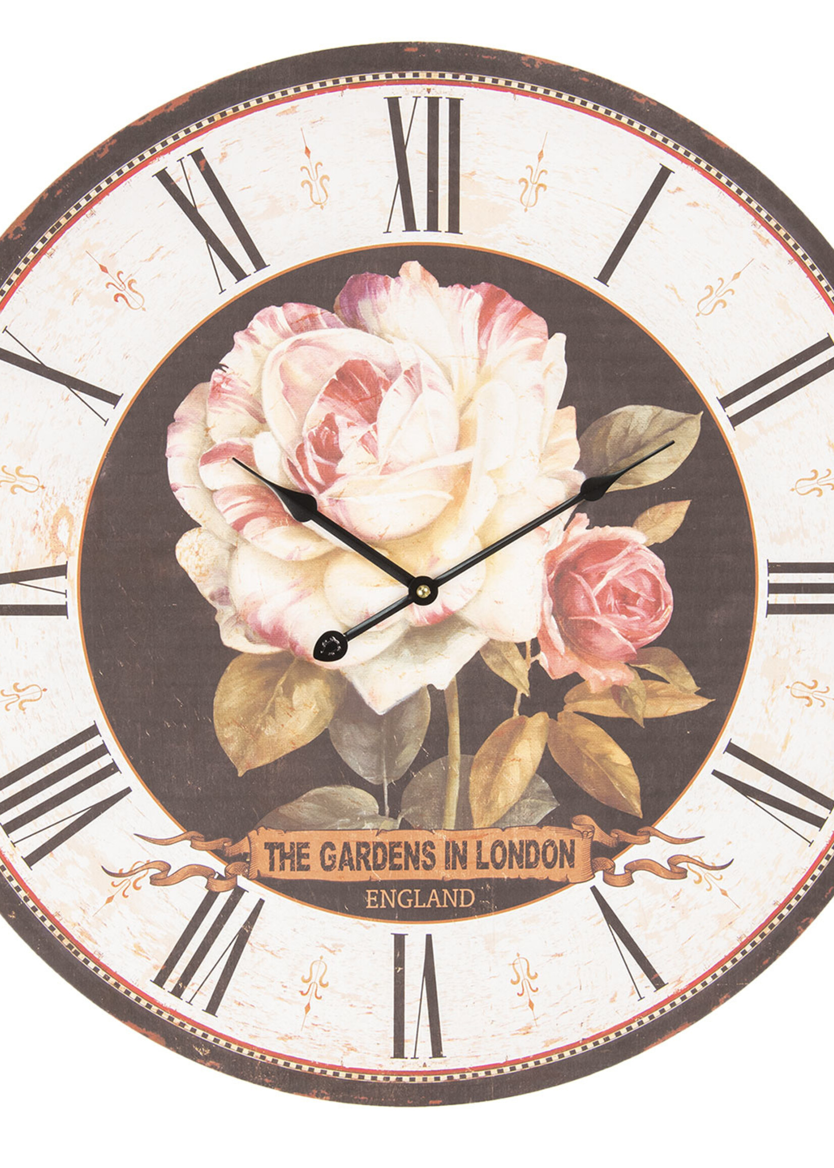 Clayre & Eef Horloge murale Ø 60*4 cm / 1*AA 5KL0166