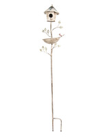 Clayre & Eef Déco à planter maison doiseaux 28*25*132 cm 5Y0642