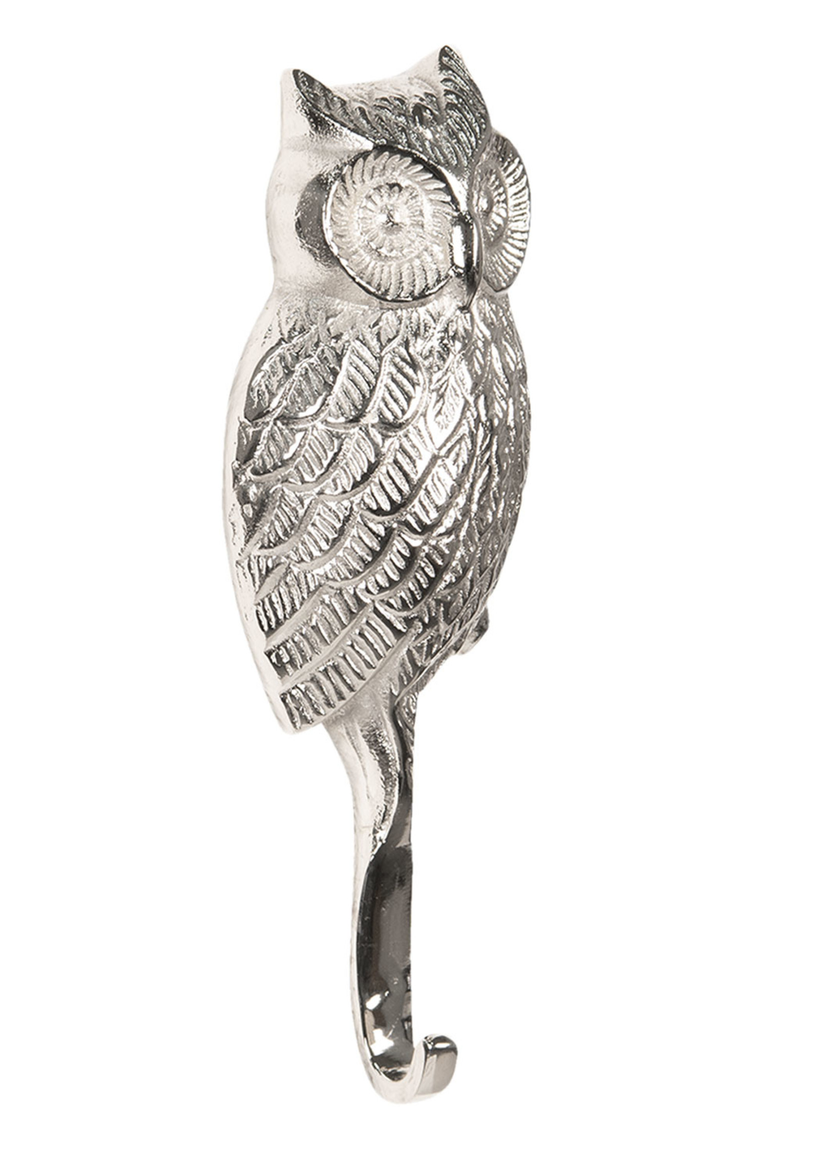 Clayre & Eef Crochet murale hibou 8*4*20 cm 6AL0005