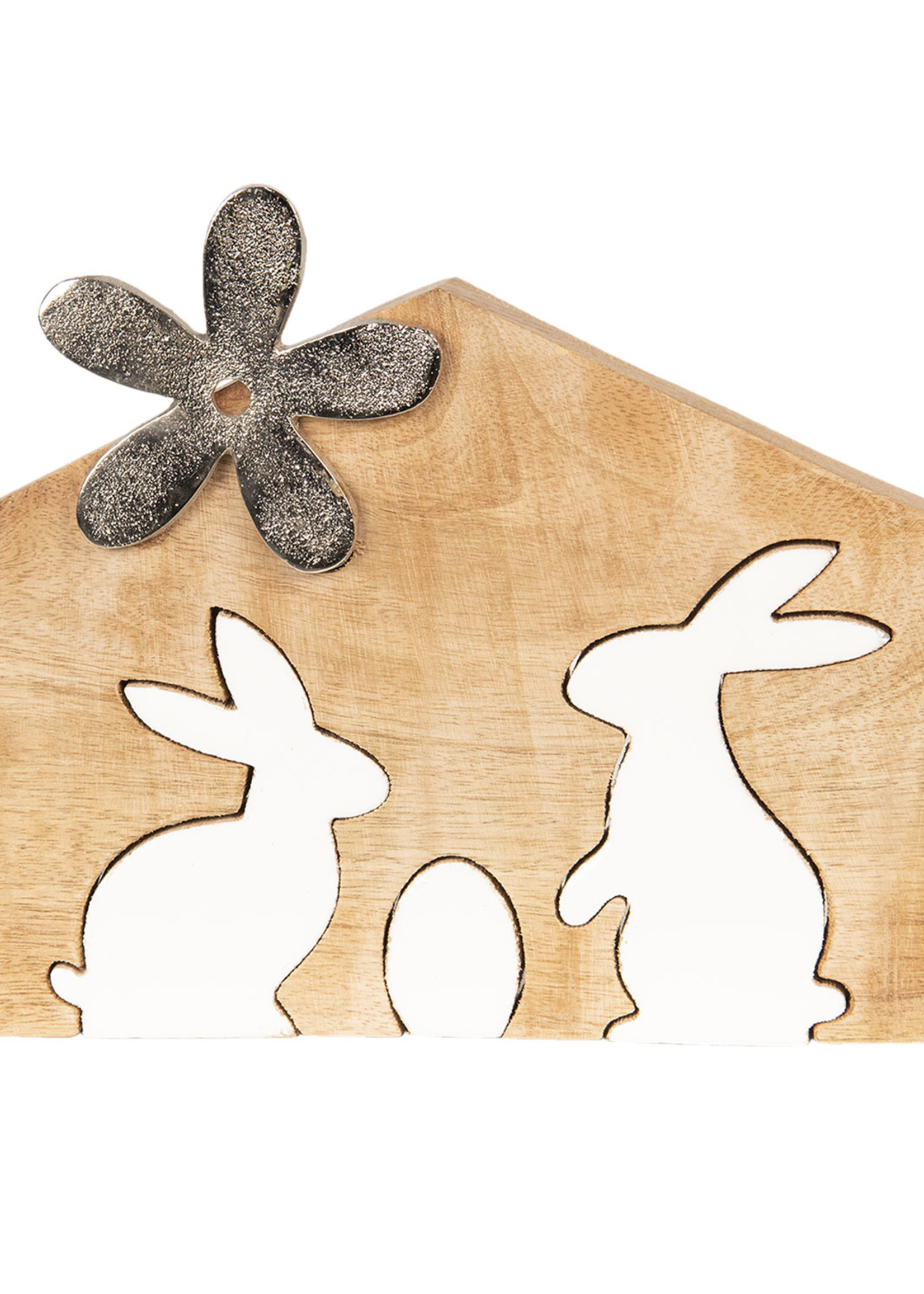 Clayre & Eef Décoration lapins 26*2*17 cm 6H1765M