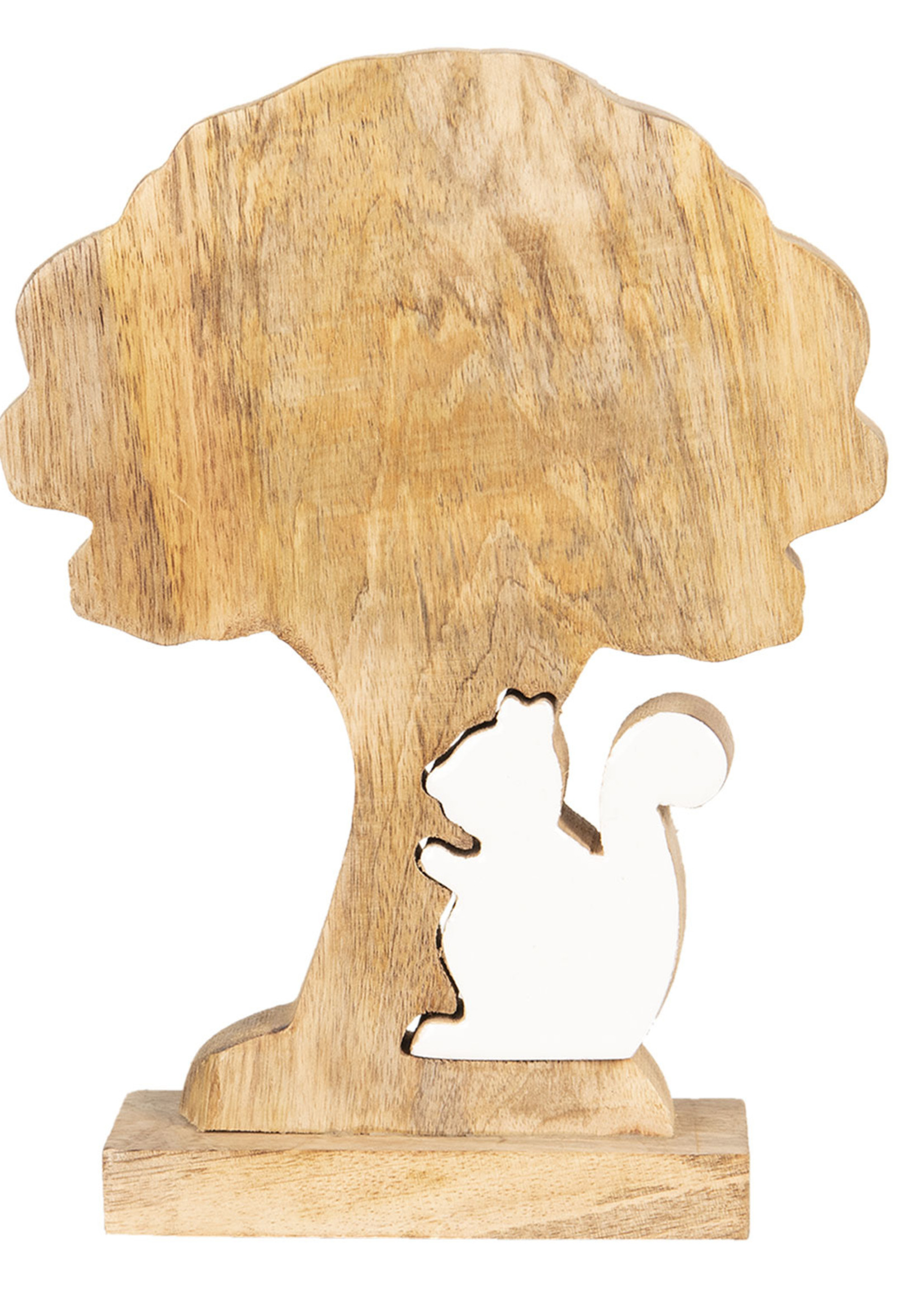 Clayre & Eef Décoration arbre avec écureuil 17*5*22 cm 6H1773M