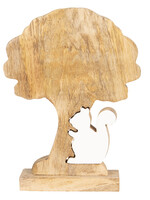 Clayre & Eef Decoratie boom met eekhoorn 13*5*18 cm 6H1773S