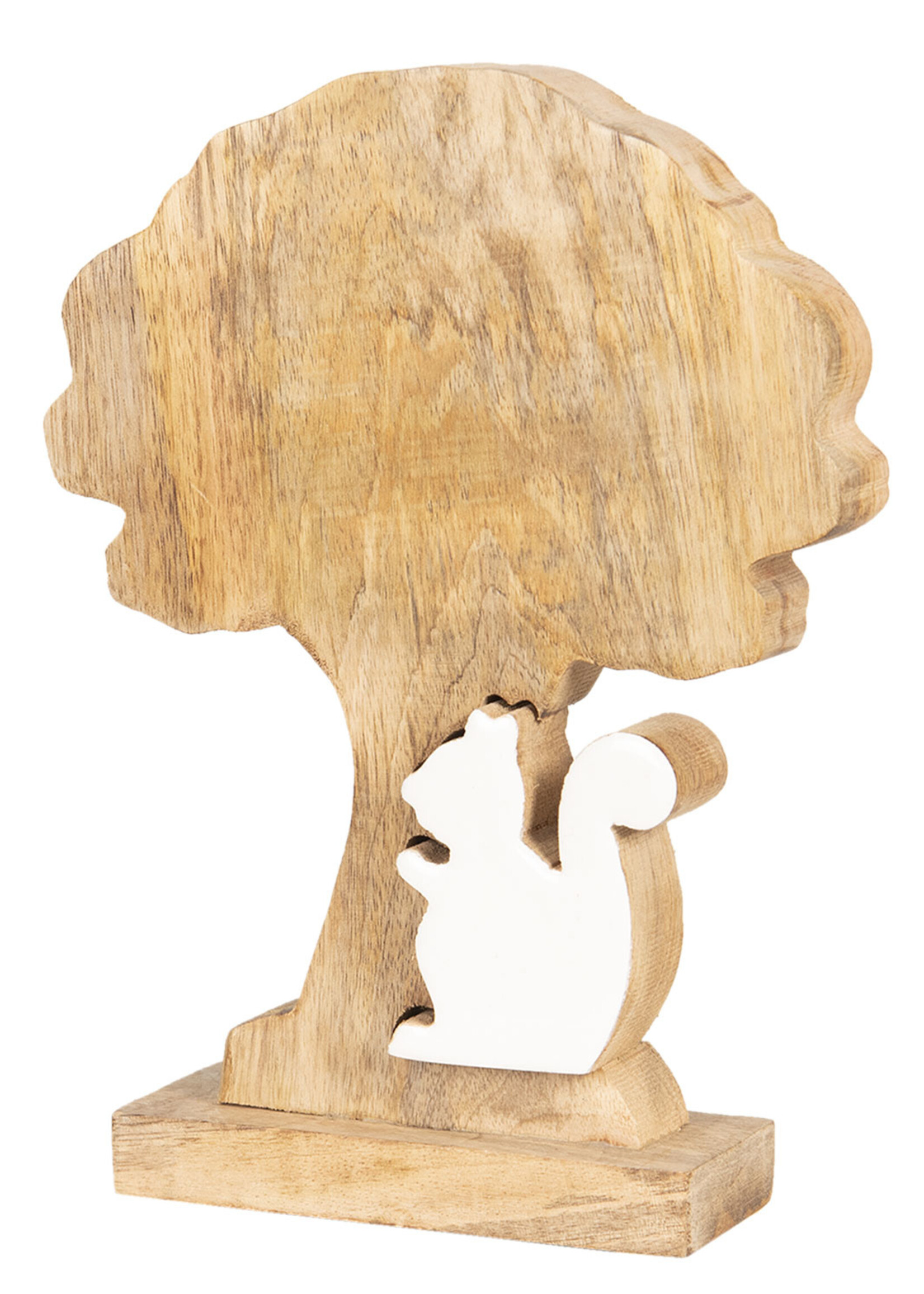 Clayre & Eef Decoratie boom met eekhoorn 13*5*18 cm 6H1773S
