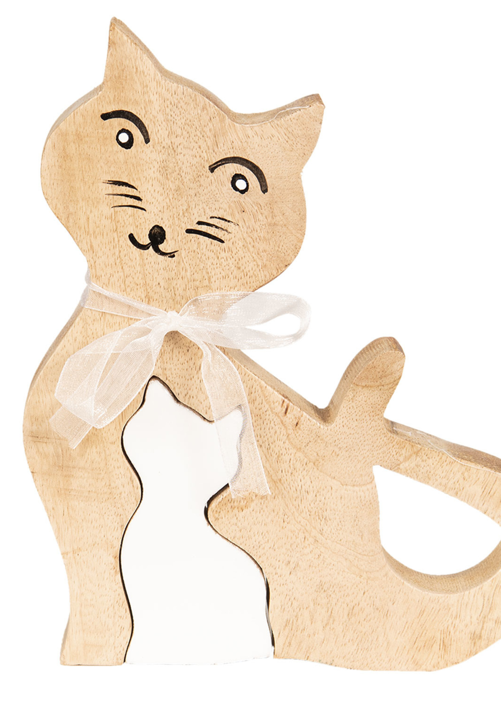 Clayre & Eef Decoratie kat 21*2*18 cm 6H1774M