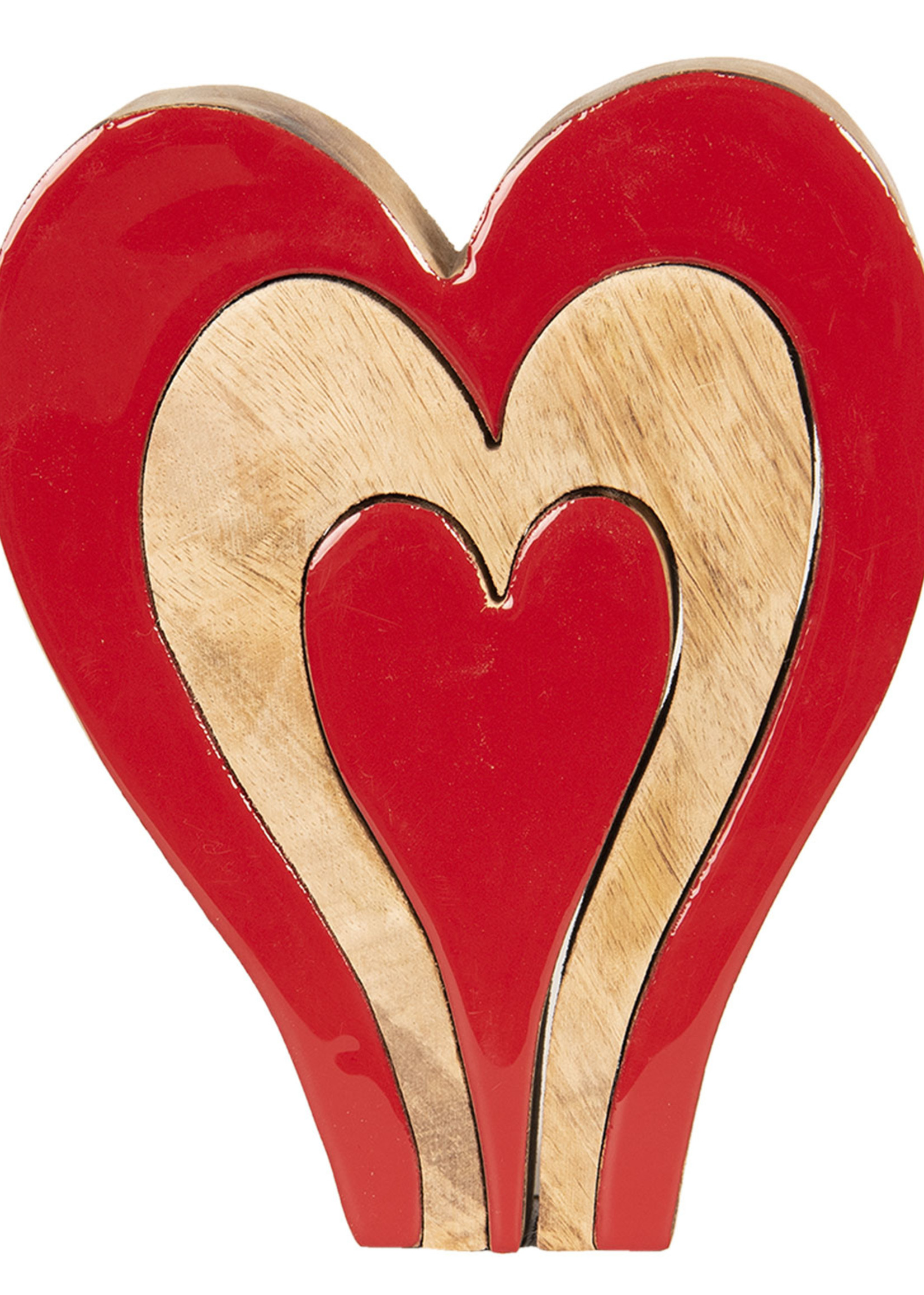 Clayre & Eef Decoratie hart 13*3*16 cm 6H1776S