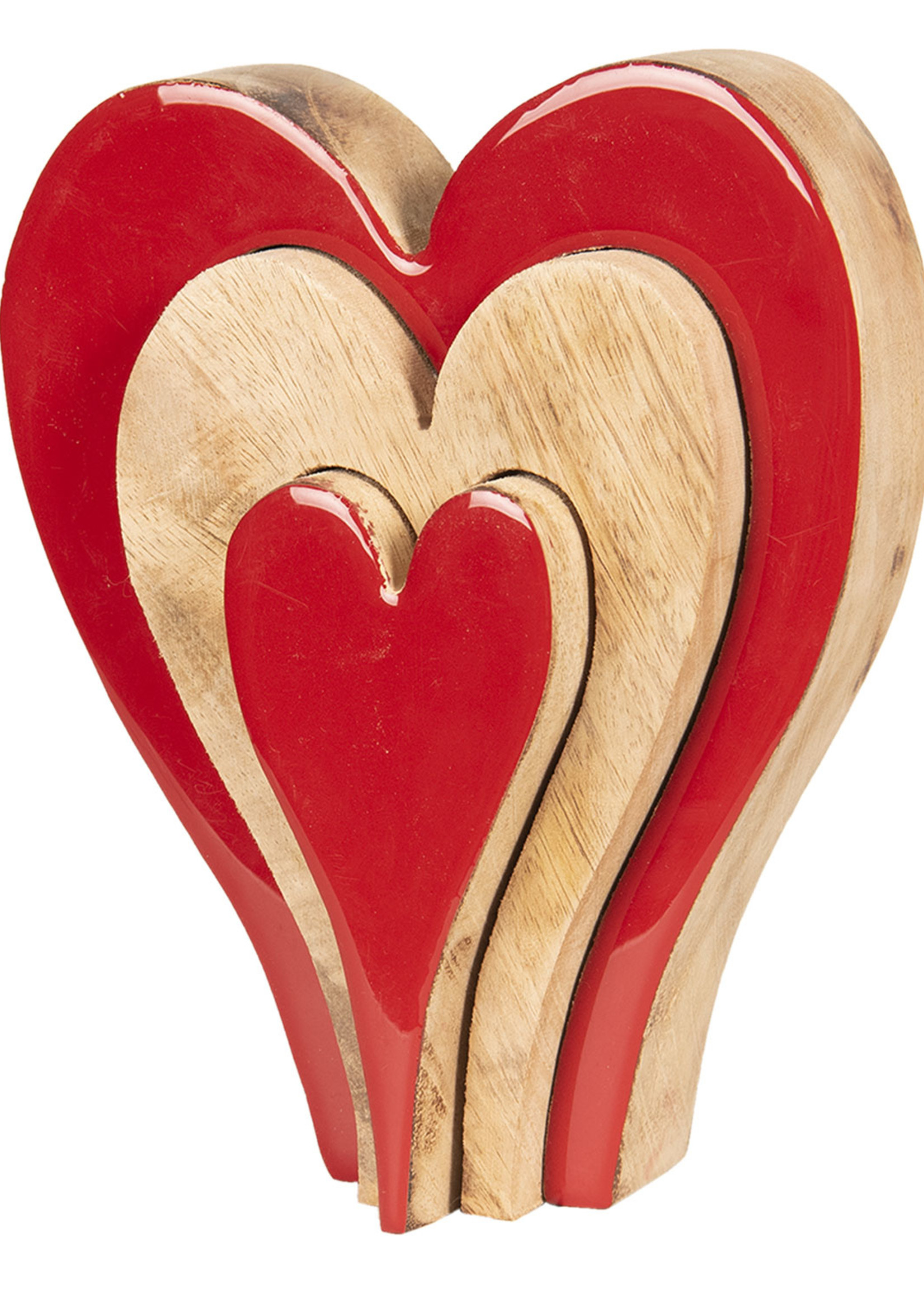 Clayre & Eef Decoratie hart 13*3*16 cm 6H1776S