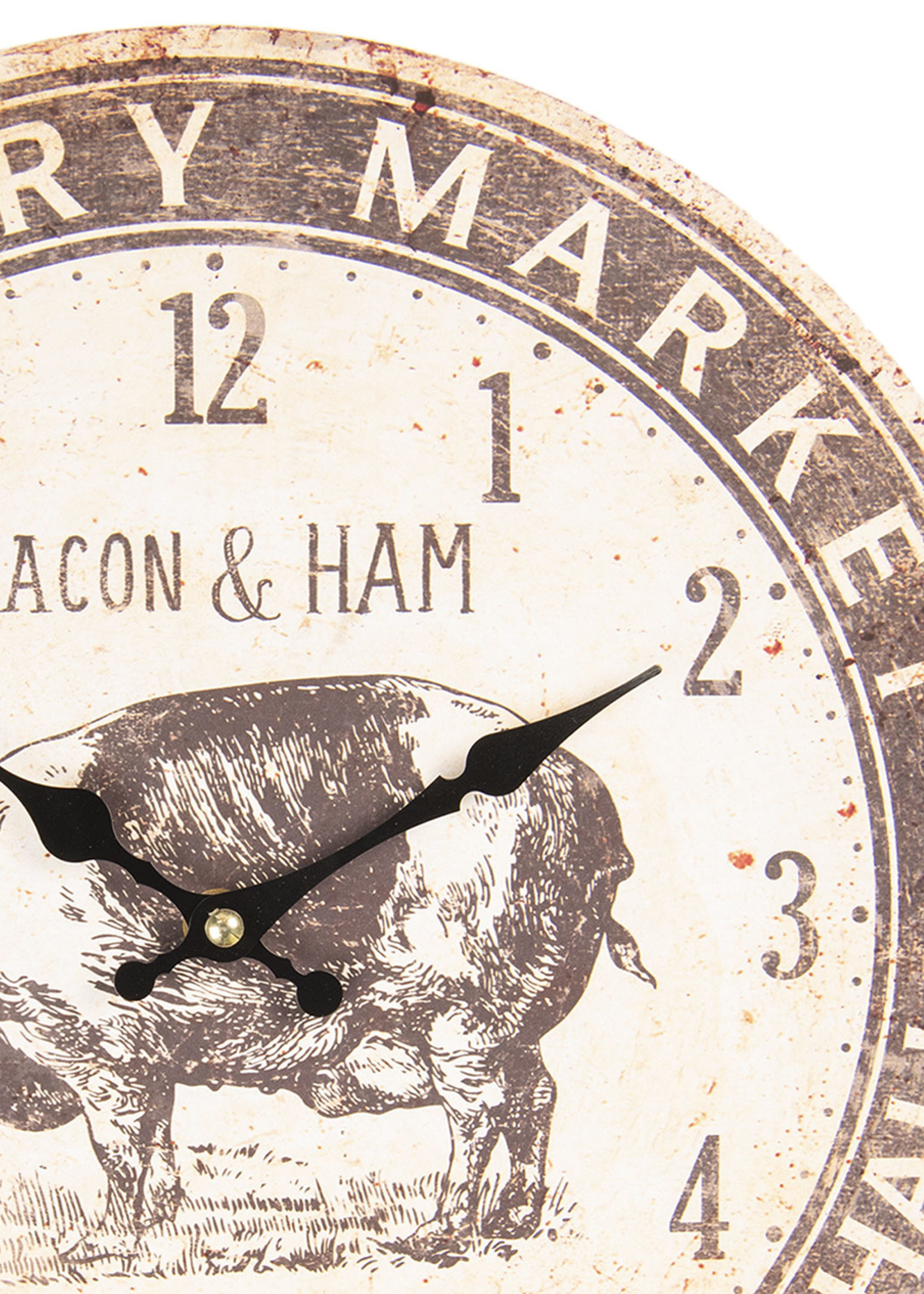 Clayre & Eef Wandklok Ø 34*3 cm / 1*AA 6KL0570